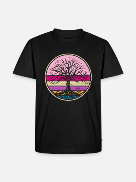 Meditation Yoga Chakra Pilates Tree of Life - Herre Premium økologisk T-shirt - sort