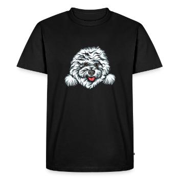 Bichon Frise - T-shirt Premium bio Homme - noir - Devant - Nico (187cm)