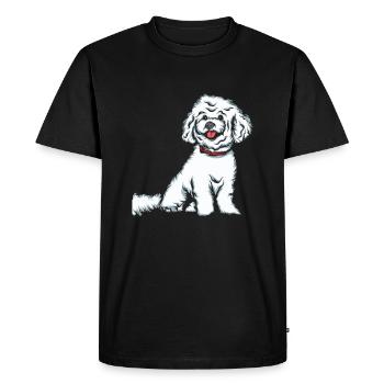 Bichon Frise - T-shirt Premium bio Homme - noir - Devant - Nico (187cm)