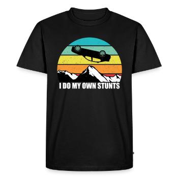 Head Falling Down Own Stunts Clumsy - Men's Premium Organic T-Shirt - black - Front - Nico (187cm)