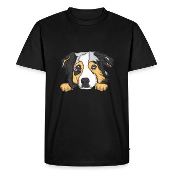 Australian Shepherd - Men's Premium Organic T-Shirt - black - Front - Nico (187cm)