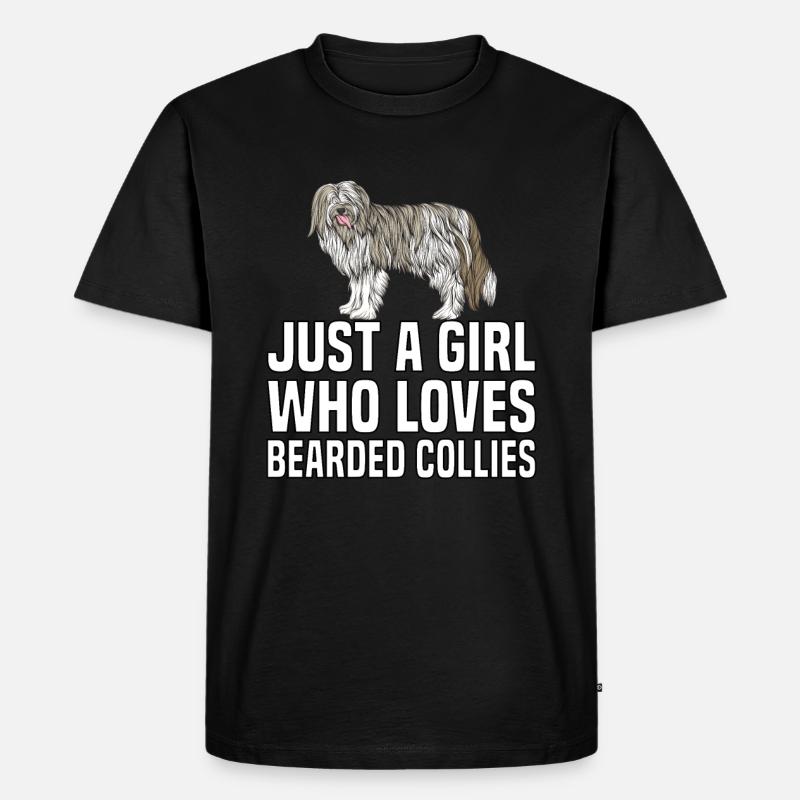 Bearded Collie - Männer Premium Bio T-Shirt - Schwarz