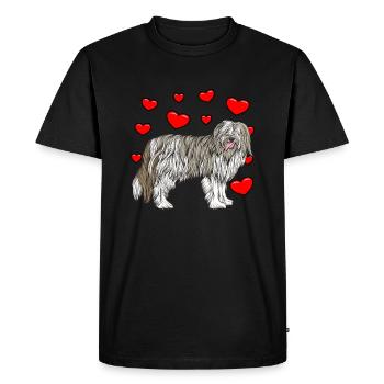 Bearded Collie - Men's Premium Organic T-Shirt - black - Front - Nico (187cm)