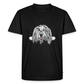 Bearded Collie - Men's Premium Organic T-Shirt - black - Front - Nico (187cm)