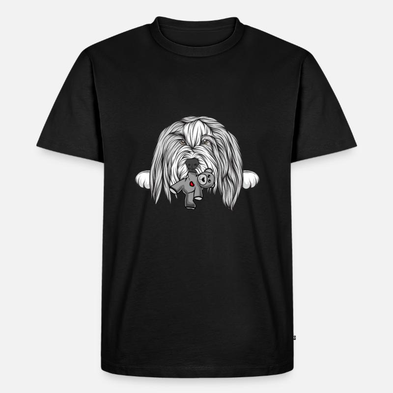 Bearded Collie - Männer Premium Bio T-Shirt - Schwarz