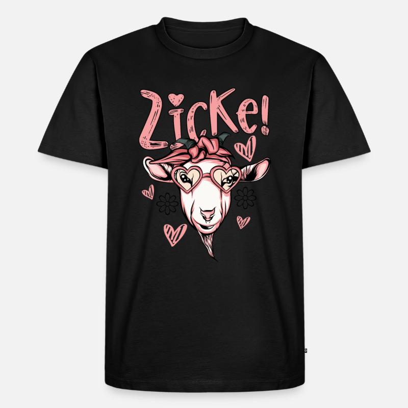 Ziege - Männer Premium Bio T-Shirt - Schwarz