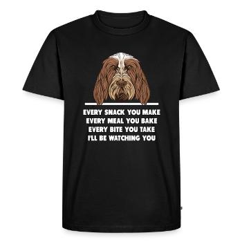 Spinons Dog Owner Dogs Mom - Men's Premium Organic T-Shirt - black - Front - Nico (187cm)