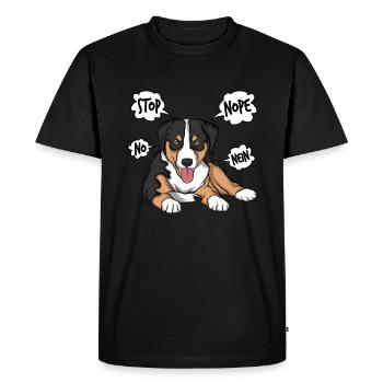 Appenzeller Mountain Dog Câlin Chien Jouet - T-shirt Premium bio Homme - noir - Devant - Nico (187cm)