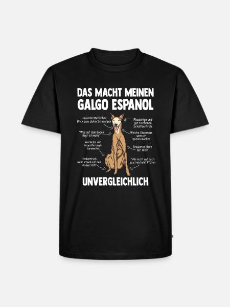 Windhund Galgo Espanol - Männer Premium Bio T-Shirt - Schwarz