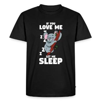 Koala - Men's Premium Organic T-Shirt - black - Front - Nico (187cm)
