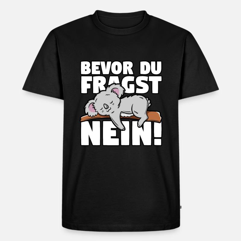 Koala - Männer Premium Bio T-Shirt - Schwarz