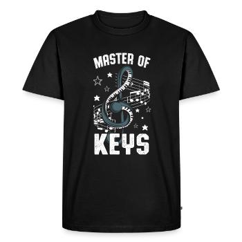Piano Piano Grand Piano Keyboard Musical Instrument - Men's Premium Organic T-Shirt - black - Front - Nico (187cm)