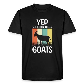 Goat - Men's Premium Organic T-Shirt - black - Front - Nico (187cm)