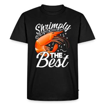 Crevettes Fruits de mer Fruits de mer Crabe Crabe - T-shirt Premium bio Homme - noir - Devant - Nico (187cm)