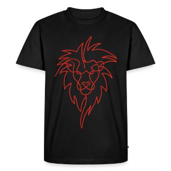 Sketch of the red lion - Men's Premium Organic T-Shirt - black - Front - Nico (187cm)