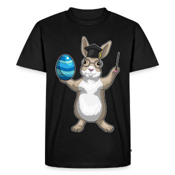 Bunny Easter Teacher - Men's Premium Organic T-Shirt - black - Front - Nico (187cm)