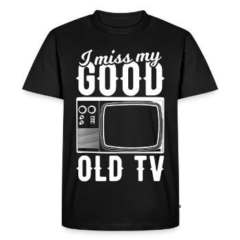 I miss my old TV - Men's Premium Organic T-Shirt - black - Front - Nico (187cm)