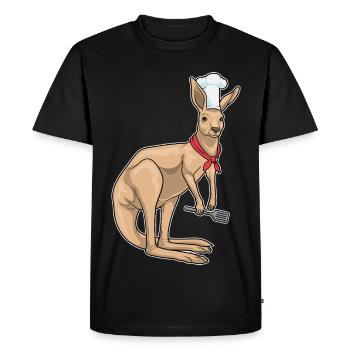 Kangaroo Cook Spatula Cooking - Men's Premium Organic T-Shirt - black - Front - Nico (187cm)