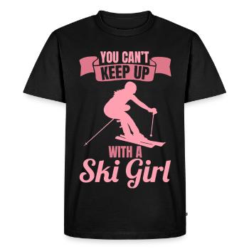 Skieur - T-shirt Premium bio Homme - noir - Devant - Nico (187cm)