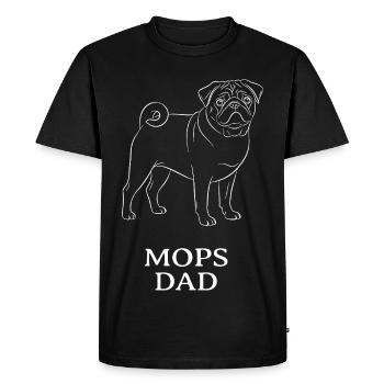 Pug Dad Dog Dad Plain Pug Owner - Men's Premium Organic T-Shirt - black - Front - Nico (187cm)