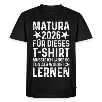Maturité 2026 - T-shirt Premium bio Homme - noir - Devant - Nico (187cm)