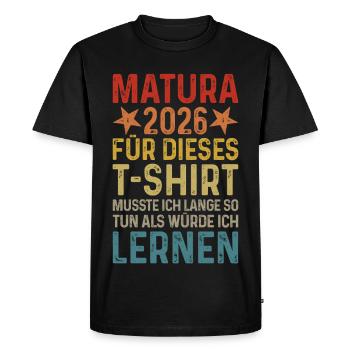 Maturité 2026 - T-shirt Premium bio Homme - noir - Devant - Nico (187cm)