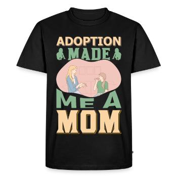 L’adoption m’a rendue fière de maman - T-shirt Premium bio Homme - noir - Devant - Nico (187cm)