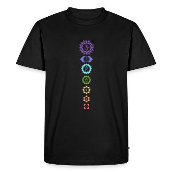 Maître Reiki Chakra Spirituel Holistique - T-shirt Premium bio Homme - noir - Devant - Nico (187cm)