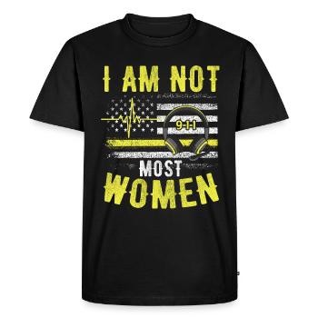 Je ne suis pas x la plupart des femmes - x répartiteur - T-shirt Premium bio Homme - noir - Devant - Nico (187cm)