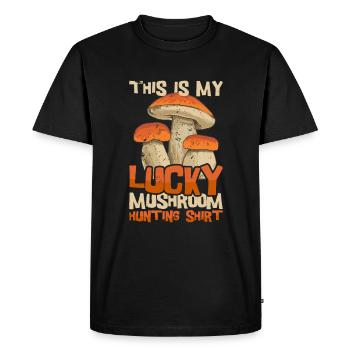 Mushroom Hunting Mushroom Hunter Mushroom Picker Morel Mycologist - Men's Premium Organic T-Shirt - black - Front - Nico (187cm)