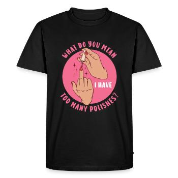 Technicienne ongulaire Manucure Polonais nail art - T-shirt Premium bio Homme - noir - Devant - Nico (187cm)