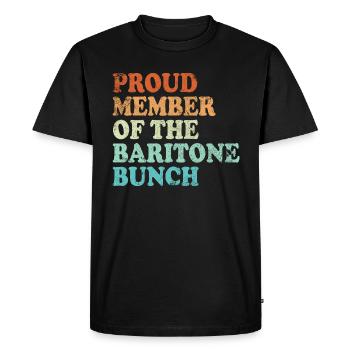 Fier membre du groupe de barytons - rétro lumineux - T-shirt Premium bio Homme - noir - Devant - Nico (187cm)