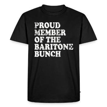 Fier membre du groupe de barytons - blanc - T-shirt Premium bio Homme - noir - Devant - Nico (187cm)
