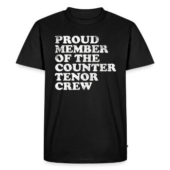 Fier membre du Countertenor Crew - blanc - T-shirt Premium bio Homme - noir - Devant - Nico (187cm)