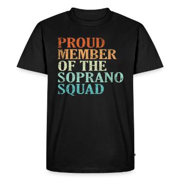 Fier membre de la Soprano Squad Vintage - T-shirt Premium bio Homme - noir - Devant - Nico (187cm)