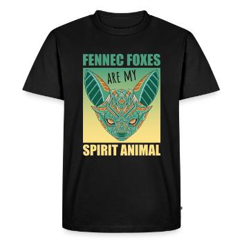 Cute Desert Fox Gift for Girls Kids - Men's Premium Organic T-Shirt - black - Front - Nico (187cm)