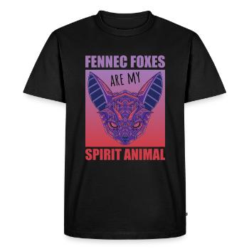 Cute Desert Fox Gift for Girls Kids - Men's Premium Organic T-Shirt - black - Front - Nico (187cm)