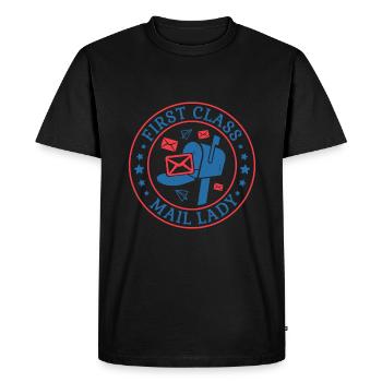 Facteur Facteur Facteur - T-shirt Premium bio Homme - noir - Devant - Nico (187cm)