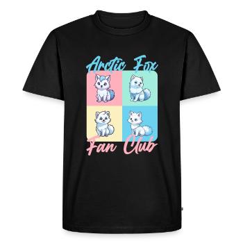 Polar Fox Ice Fox Arctic Fox - Men's Premium Organic T-Shirt - black - Front - Nico (187cm)