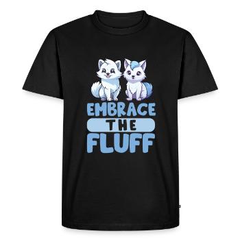 Polar Fox Ice Fox Arctic Fox - Men's Premium Organic T-Shirt - black - Front - Nico (187cm)