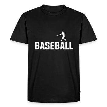 baseball - Men's Premium Organic T-Shirt - black - Front - Nico (187cm)