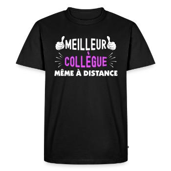 Meilleure Collègue Meme à Distance - T-shirt Premium bio Homme - noir - Devant - Nico (187cm)