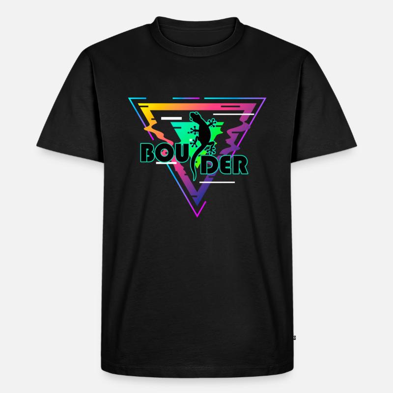 boulder bouldern boulderer boulding - Männer Premium Bio T-Shirt - Schwarz