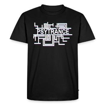 Optique psytrance - T-shirt Premium bio Homme - noir - Devant - Nico (187cm)
