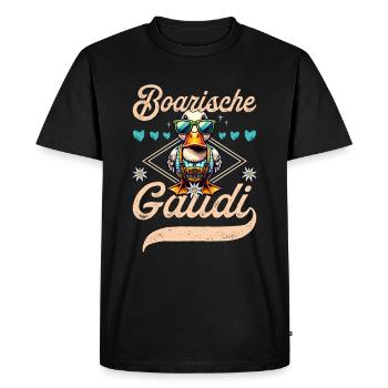 Boarische Gaudí Dirndl Replacement & Duck Trachtenshirt - T-shirt Premium bio Homme - noir - Devant - Nico (187cm)
