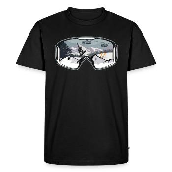 | de snowboard Snowboard Snowboarder Idées cadeaux - T-shirt Premium bio Homme - noir - Devant - Nico (187cm)