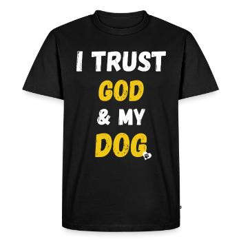 Dog Paw Dog Love Heart Trust Dog Owner - Men's Premium Organic T-Shirt - black - Front - Nico (187cm)