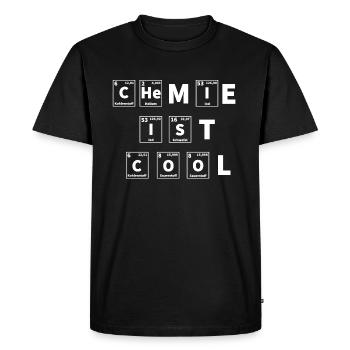 La chimie est cool - T-shirt Premium bio Homme - noir - Devant - Nico (187cm)