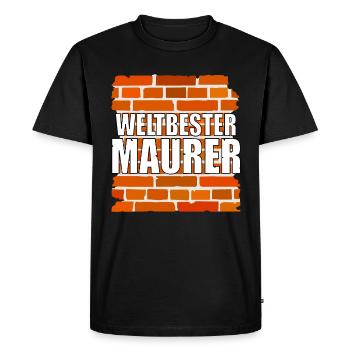 Maçons, briques, cadeau pour les maçons - T-shirt Premium bio Homme - noir - Devant - Nico (187cm)