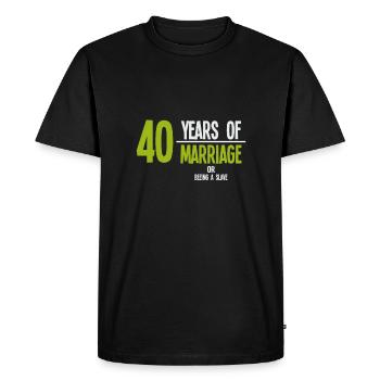 Mariage rubis marié 40 ans - T-shirt Premium bio Homme - noir - Devant - Nico (187cm)